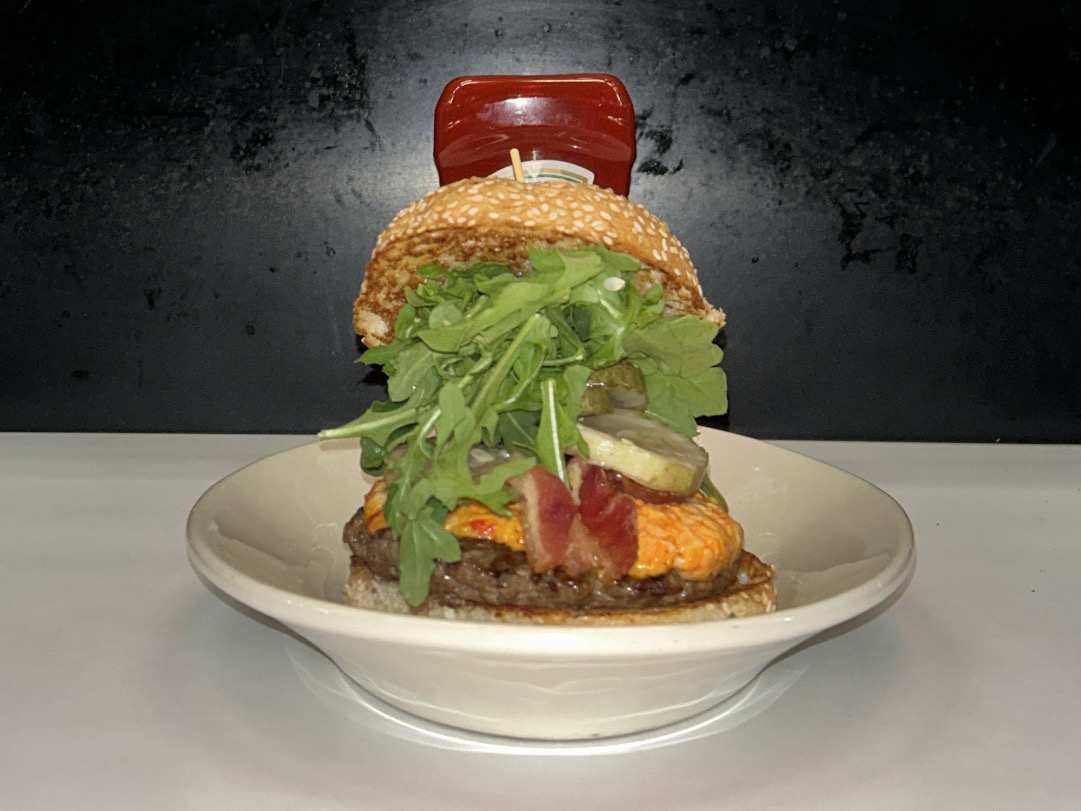 Brie Burger at Players Retreat in Raleigh, NC