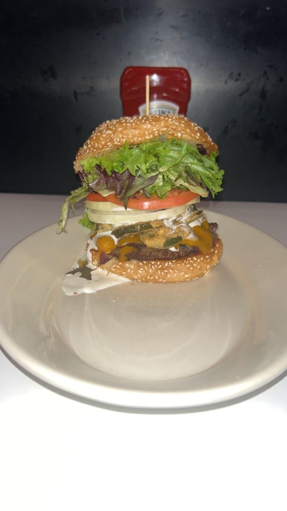 Ranch Burger at Korean Fried Chicken Sandwich at Players Retreat
