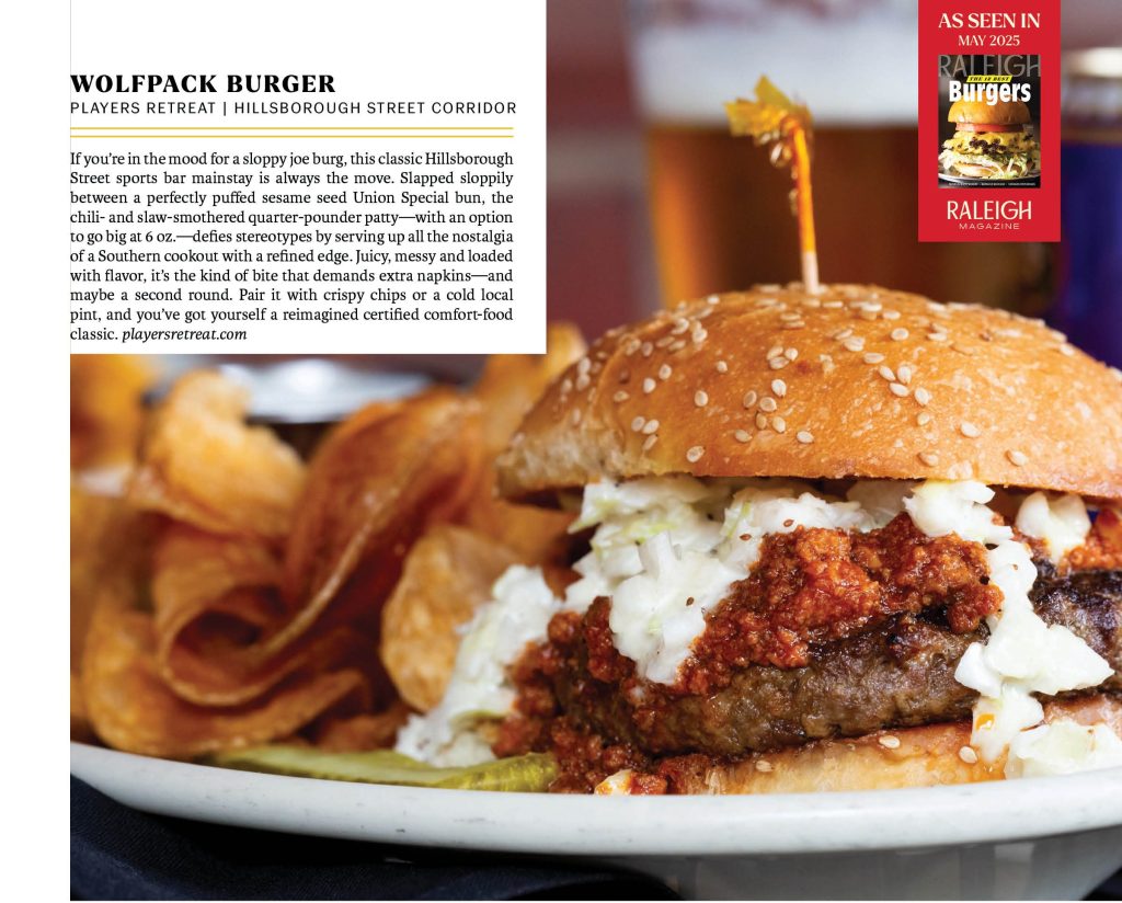 Raleigh Magazine Best Burgers Feature 2025