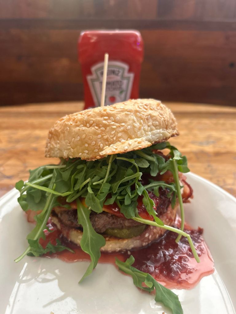 Strawberry Jam Burger - 4oz/$15.25 6oz/$16.50