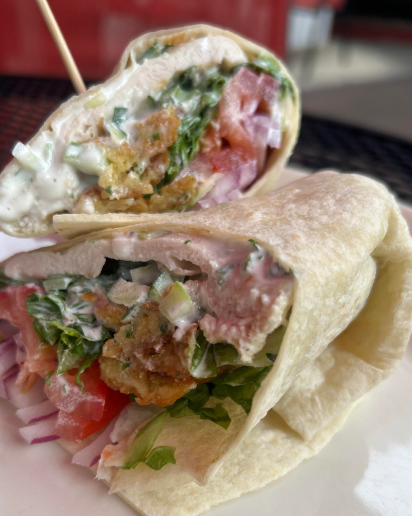 Grilled Chicken Falafel Wrap